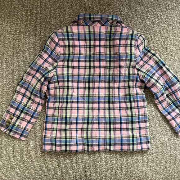 Janie and Jack  Baby Boy Infant Plaid Linen Blend Blazer 12-18M - Picture 6 of 7